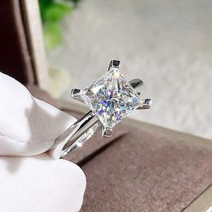 Platinum Princess 2 Ct Princess Cut Bridal Ring